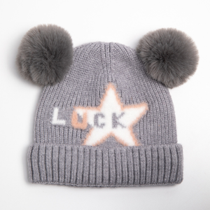 <span class=keywords><strong>Bonnet</strong></span> pour bébé <span class=keywords><strong>tricot</strong></span>é à bas prix pour enfants <span class=keywords><strong>Bonnet</strong></span> à pompon avec étoile de chance pour bébé de <span class=keywords><strong>18</strong></span> à 36 <span class=keywords><strong>mois</strong></span> - Product Image 5