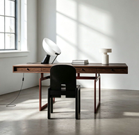 Bureau d'ordinateur moderne en bois massif blanc, convertible, extensible, réglable en hauteur, pour hôtel, bureau, maison