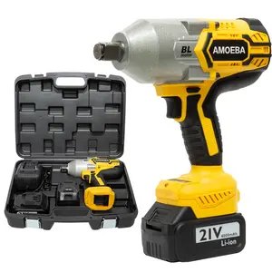 Big Force 1300N.m Power Wrench Cordless Impact Impact Wrench Lithium Battery Power Tools Set