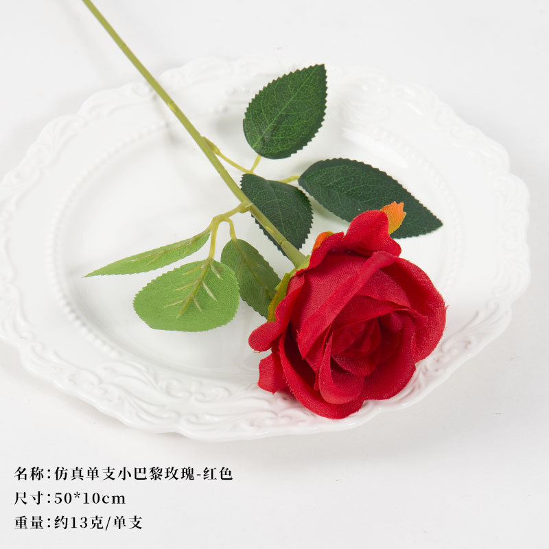 Artificial Little Paris Rose - Red