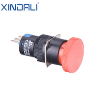 Interrupteur à bouton-poussoir carré LED 16 mm 110 V/220 V IP65, momentané ou à verrouillage automatique, 10 A/250 V