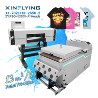Imprimante DTF commerciale XinFlying 60cm 2 têtes I3200 haute vitesse, ensemble complet avec shaker à poudre et four pour impression textile personnalisée