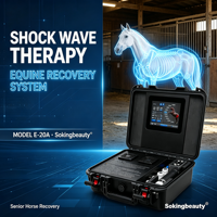Appareil portable à ondes de choc pour chevaux, équipement de thérapie vétérinaire équine avec design en forme de valise pour écuries et cliniques équine
