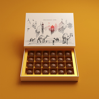 Carton magnétique de luxe personnalisé boîtes d'emballage Baklava fruits secs dattes chocolats bonbons emballage Ramadan Eid boîte-cadeau