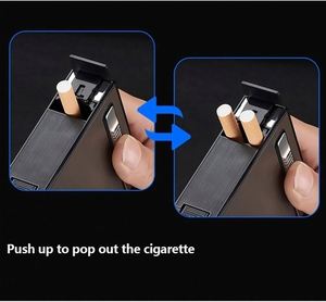 Wholesale Rechargeable Double Arc <b>Lighter</b> Waterproof Plastic Portable High Capacity 20 Pcs Cigarette Case Cigar <b>Lighter</b> - Product Image 3