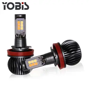 Yobis ไฟตัดหมอก LED 880สีคู่,ไฟเปลี่ยนหลอด LED DRL ไฟตัดหมอกแบบแข่งขันได้