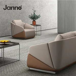 Janno ofis mobilyaları deri ofis kanepe seti 1 + 1 + 3 genel kullanım kanepe ofis müdürü odası