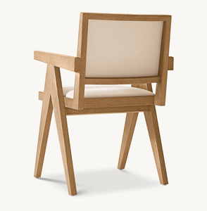 JAKOB, muebles de lujo de estilo moderno enmarcados, tela personalizada, cojín suave de felpa, marco de madera maciza, respaldo, sillones de comedor - Product Image 3