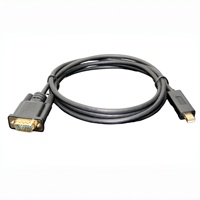 Câble DFX Mini DP vers VGA 1,8 m 1080P, adaptateur mâle-mâle compatible avec MacBook, Surface, ordinateur portable, moniteur, projecteur, téléviseur