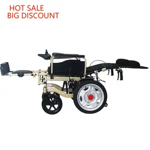 Лидер продаж, низкая цена, самая легкая Складная портативная дешевая электрическая инвалидная коляска для инвалидов с дистанционным управлением, производство