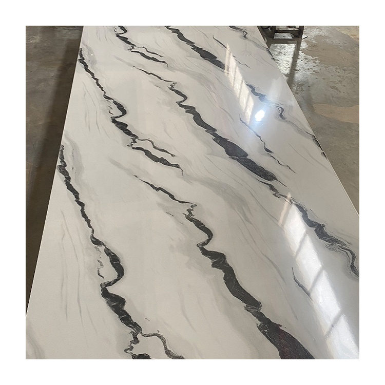 High Gloss Waterproof Uv Marble Pvc Wall Panels 3D Printed PVC Marble Sheet for TV Wall Panels