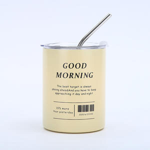 Taza de café portátil al por mayor de acero inoxidable 304, botella de agua térmica a prueba de fugas con pajita, vaso aislado - Product Image 2