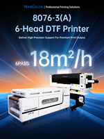 Nouvelle imprimante DTF grand format 1,2 m pour impression sur t-shirts avec 6/8 têtes d'impression i3200 et machine de séchage à secouage de poudre