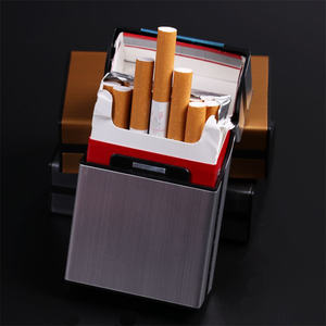 Étui à cigarettes en alliage d'aluminium pour hommes, étui rétro en métal, vente en gros personnalisé - Product Image 3