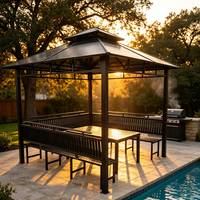 Pavillon en acier robuste et imperméable Source Factory Farmhouse pour jardin, hôtel, piscine et terrasse