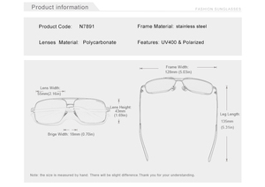 KINGSEVEN 2025 <span class=keywords><strong>NOUVELLE</strong></span> mode hommes lunettes polarisées conduite lunettes de soleil marque hommes femmes <span class=keywords><strong>acier</strong></span> inoxydable matériel Gafas De Sol 7891 - Product Image 5