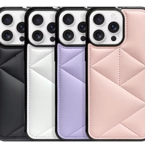 Coques de téléphone colorées en TPU rembourrées en coton imitation cuir pour iPhone 16 Series 2025 – Vente en gros usine de coques en PU et silicone - Product Image 1