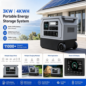 เครื่องกำเนิดไฟฟ้าพลังงานแสงอาทิตย์แบบพกพา 3000W 4KWh พร้อมแบตเตอรี่ LiFePO4 11000+ รอบการใช้งาน - Product Image 2