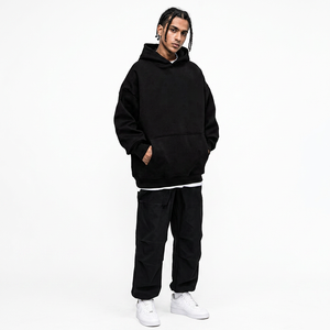 Sudadera con Capucha Térmica de Manga Larga 100% Algodón para Hombre, Transpirable, con Cierre de Cremallera, Diseño Moderno con Estampado, Color Sólido, para Invierno, Actualizada para Adultos - Product Image 1