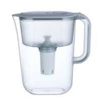 Filtre à eau portable en plastique pour cuisine, avec résine échangeuse d'ions pour filtration saine, cartouche de remplacement pour pichet 2,5 L Pro