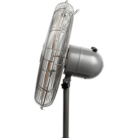 Ventilateur de sol oscillant électrique de 16 pouces avec commande mécanique, base trépied, hauteur réglable, trois vitesses, en métal, pour usage domestique