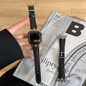 Correa de Reloj de Cuero Vintage de Alta Calidad, Ancho de Banda de 22 mm, Hebilla de Pasador para Serie 9 <span class=keywords><strong>SE</strong></span> 7 8 Ultra 2 40-49 mm - Product Image 2