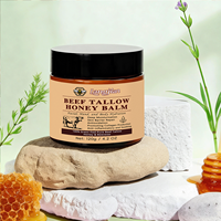 Baume au suif de bœuf nourri à l'herbe et au miel, hydratation intense, réparation de la barrière cutanée, non collant, absorption rapide, pour le visage, les mains, le corps, toutes peaux