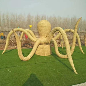 Escultura de Animales de Paja de Gran Tamaño para Festivales al Aire Libre, Adorno Decorativo para Áreas Escénicas y Pastorales con Procesamiento Personalizado - Product Image 4