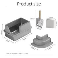 Grande toilette de luxe pour chat Nouveau design Bac à litière pour chat en acier inoxydable facile à nettoyer Toilette pour chat de haute qualité