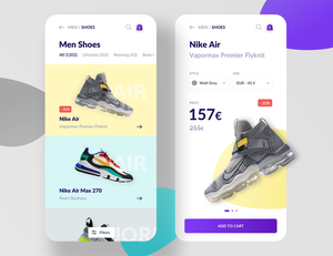 แอปพลิเคชันอีคอมเมิร์ซรองเท้าคุณภาพสูง ร้านค้าออนไลน์บน Android และ IOS ซอฟต์แวร์ออกแบบเว็บสโตร์สำหรับผู้ค้าปลีกรองเท้า - Product Image 4