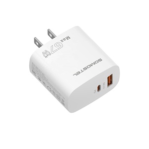 <span class=keywords><strong>Cargador</strong></span> Rápido SOMOSTEL 67W Max GaN de 3 Puertos PD QC USB C USB A, <span class=keywords><strong>Cargador</strong></span> de Pared con Icono de Carga <span class=keywords><strong>Original</strong></span> <span class=keywords><strong>Auto</strong></span> ID para iPhone, <span class=keywords><strong>Samsung</strong></span>, Xiaomi - Product Image 4