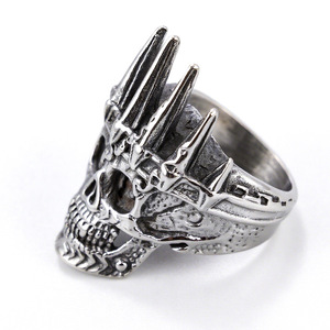 316 Edelstahl ringe für Männer Großhandel Schädel ringe liefern alle Arten von Biker Vintage Schädel ringe Wikinger Schmuck Zubehör - Product Image 4