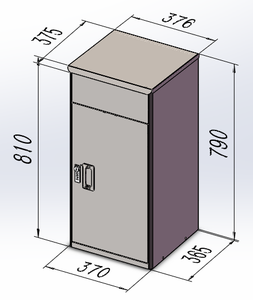Boîte aux lettres en bois japonaise, boîte à colis pour une livraison sécurisée des courriers et des colis, pour utilisation au bureau de poste - Product Image 6