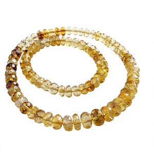 Perles de pierre naturelles en gros 4*6mm 5*8mm, perles de jade jaune pour la fabrication de bijoux pour marque - Product Image 3