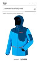 Vente en gros Veste d'alpinisme d'hiver personnalisée pour hommes Vêtements de ski coupe-vent confortables avec fermeture à glissière chauffante