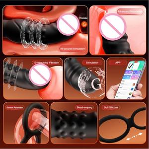 BANSEY Masajeador de Próstata de 10 Velocidades Controlado por Aplicación con Anillo para Pene y Estimulador de Perineo y Punto G Masculino - Product Image 6