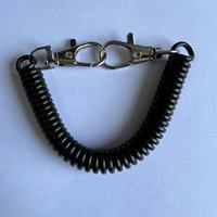Cordón retráctil de plástico para llaves, llavero en espiral, cordón antipérdida para llaves