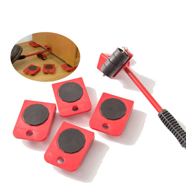 5pcs Convenient Household Furniture Mover Lifter Domestic Transport Device Furniture Moving Sliders for Heavy Furniture