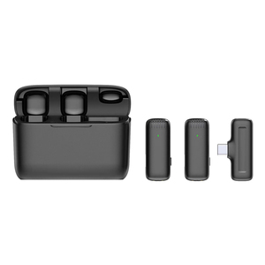 J13 Âm Thanh Di Động Video Receiver <span class=keywords><strong>Mini</strong></span> Không Dây Ve Áo Microphone Loại C Sạc Trường Hợp Cho Android Vlog Phỏng Vấn Live Streaming - Product Image 2