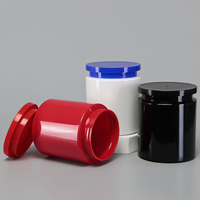 Pot en plastique HDPE doux au toucher blanc/noir/rouge/transparent 650 ml pour emballage de poudre de protéines de lactosérum