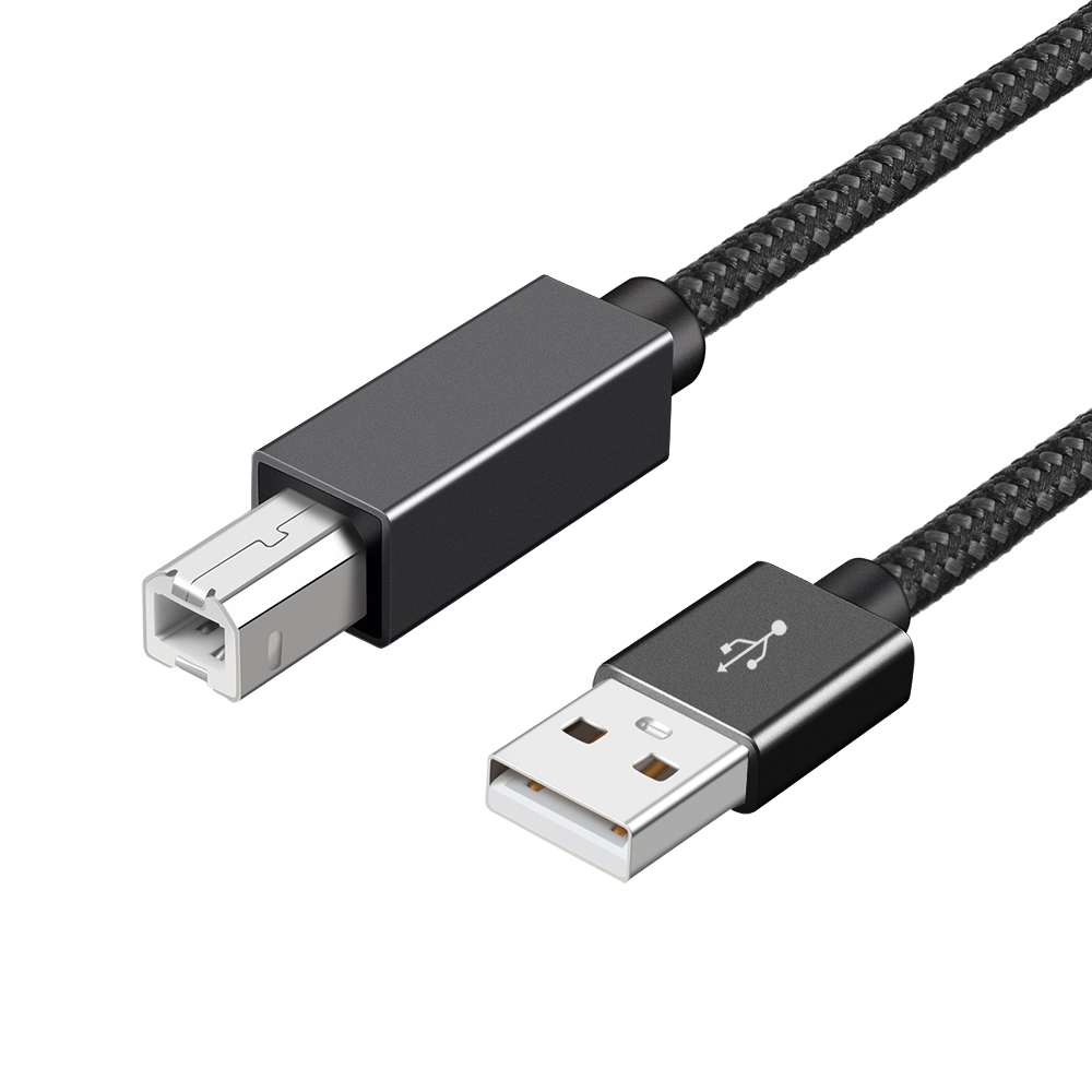 OEM/ODM нейлоновый плетеный шнур 2 м USB 2,0 от A до B высокоскоростной кабель для сканера и принтера
