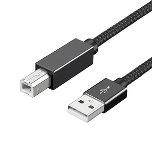 OEM/ODM 나일론 꼰 코드 2m USB 2.0 A B 고속 스캐너 프린터 케이블