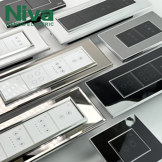 Niva Modular Smart Glass Panel Switch with WiFi for Zigbee Wireless Interrupteur Et Prise