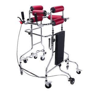 Adjustable Height & Width Eight-Wheel Handbrake <b>Walker</b> for Hemiplegia Rehabilitation Gait Training <b>Elderly</b> Ambulation Assistance - Product Image 1