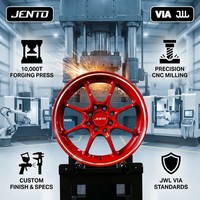 Rines Forjados JENTO Personalizados de 10 Radios, 18 19 20 21 22 Pulgadas, 5x112 5x120 5x114.3, Rojos, para Honda, Audi, BMW, Mercedes, Forja T6-6061