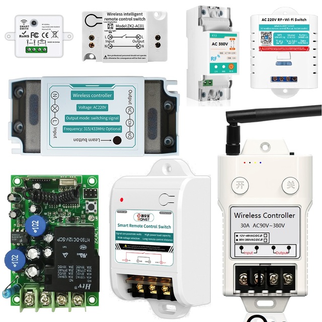 KONST 433Mhz Remote Control Universal Wireless Remote Switch AC 220V 30A Relay Receiver 3000m RF Transmitter for Water Pump/Farm