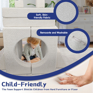 Kids Couch <b>Sofa</b> 12 Pcs Modular Toddler Couch Removable Cover Kids Chair Couch for Playing Creativity Fold Out Furniture - Product Image 5