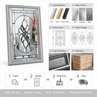Inserts en verre isolant de haute qualité avec finition nickel, design moderne, pour portes de salon et de salle de bain, usage résidentiel en Amérique du Nord