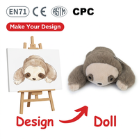 Boneka Hewan Isi Kapas PP dengan Bordir Personal dan Lapisan Jala - Hadiah Ulang Tahun untuk Anak-Anak