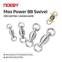 Max Power BB Swivel pour la pêche au lancer ou au jigging avec anneau solide soudé en acier inoxydable de haute qualité
